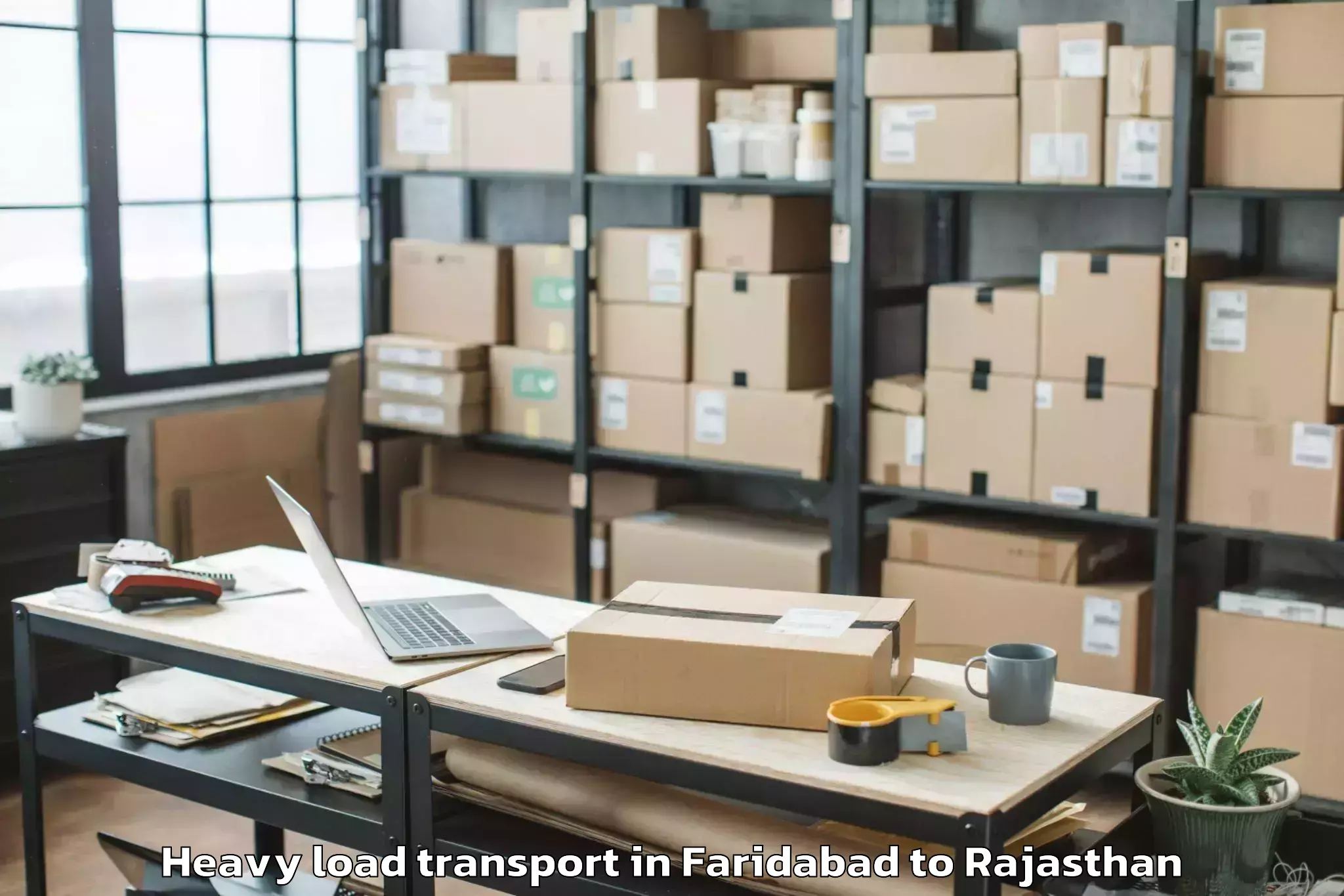 Leading Faridabad to Reengus Heavy Load Transport Provider